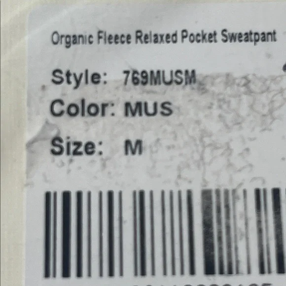 NEW MATE The Label M 100% Organic Cotton Light Brown/Tan Fleece‎ Relaxed Sweat - Picture 15 of 15